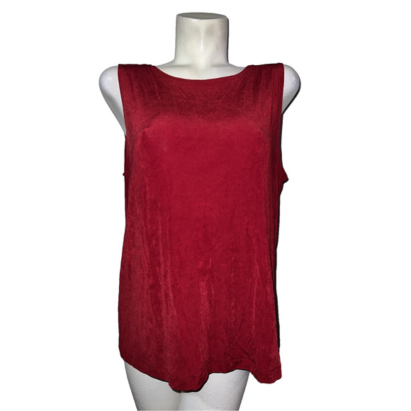 travelers by Chico’s Top Women's Size XL (3) Burnt Red Scoopneck Sleeveless Tank - Picture 1 of 7